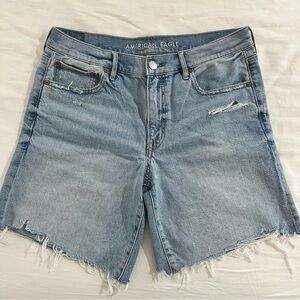 American Eagle Outfitters Distressed Blue Jean Shorts